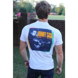 NEW SUPER RARE single stitch 1991 Johnny Cash Tshirt